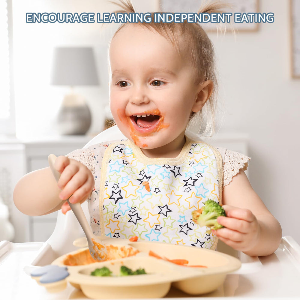 NETANY pastel-colored spoons support baby visual development during meals.
