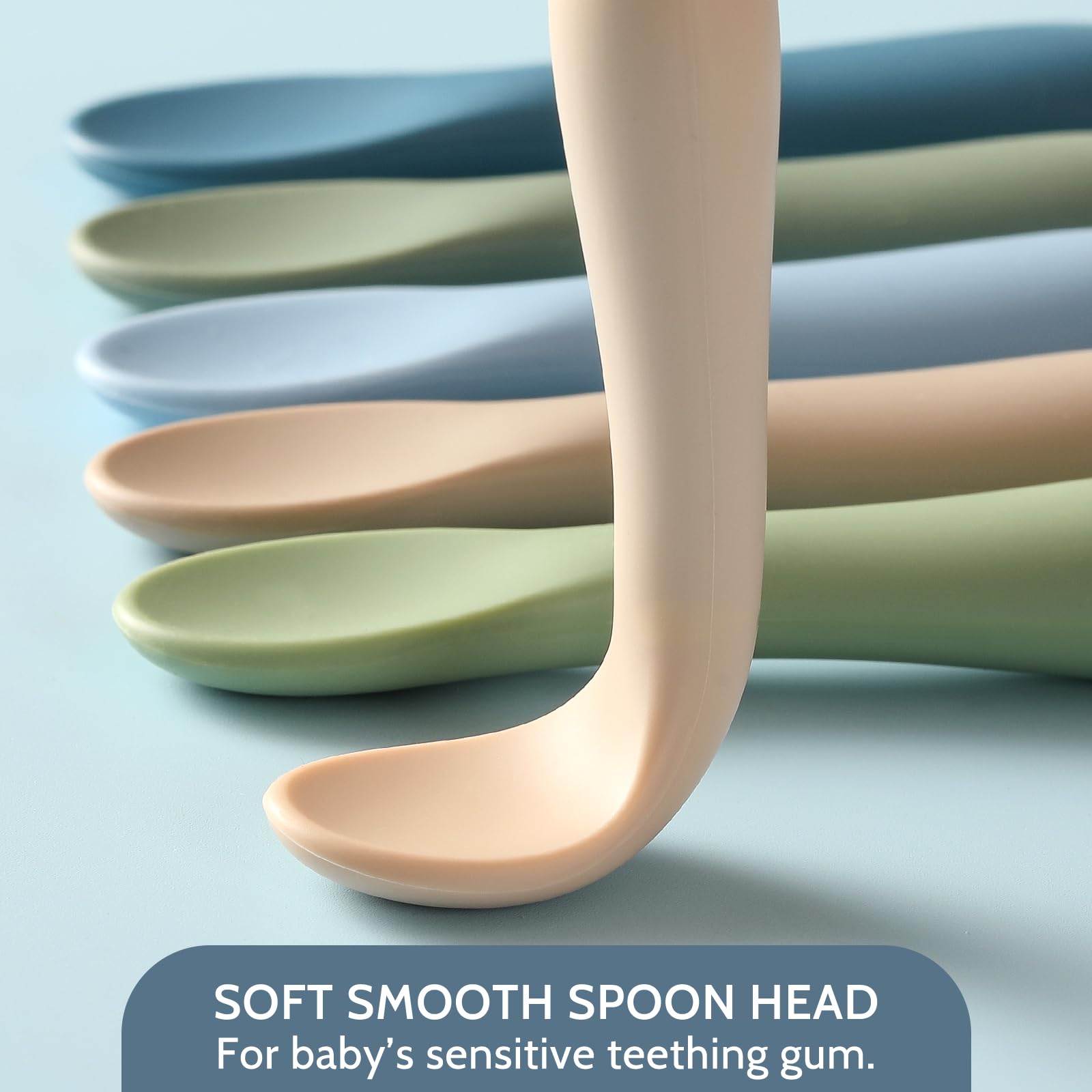 NETANY first-stage spoons with 6.3-inch length for small mouths.