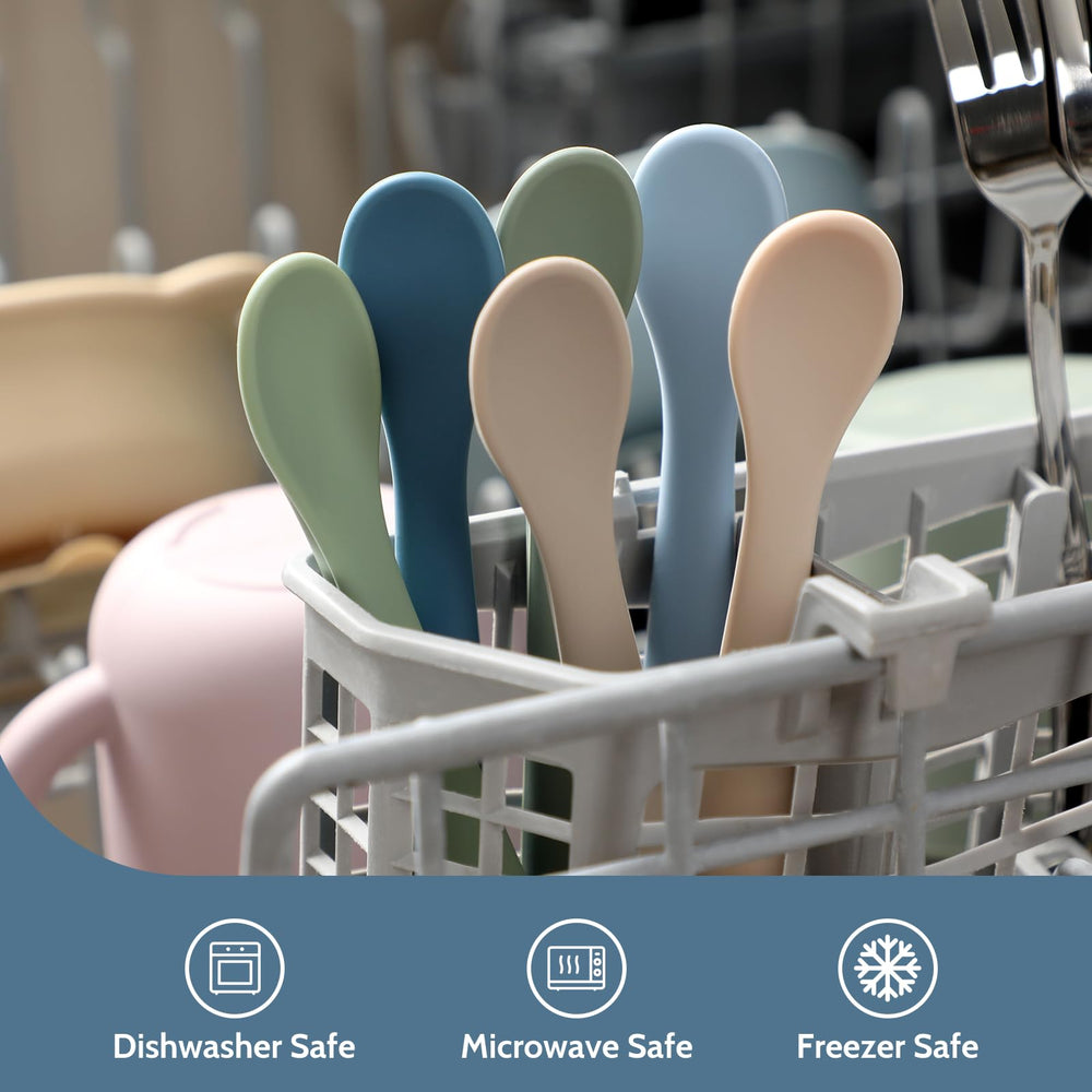Food-grade silicone spoons free from BPA, PVC, and phthalates.