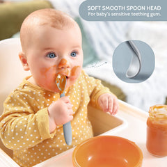 NETANY stage-1 feeding spoons sized for small hands and mouths