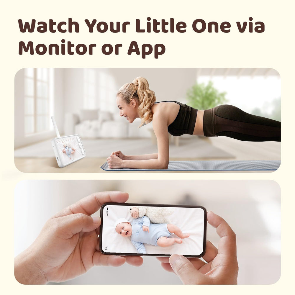 NETVUE Peekababy app view on tablet enables convenient monitoring away from home.