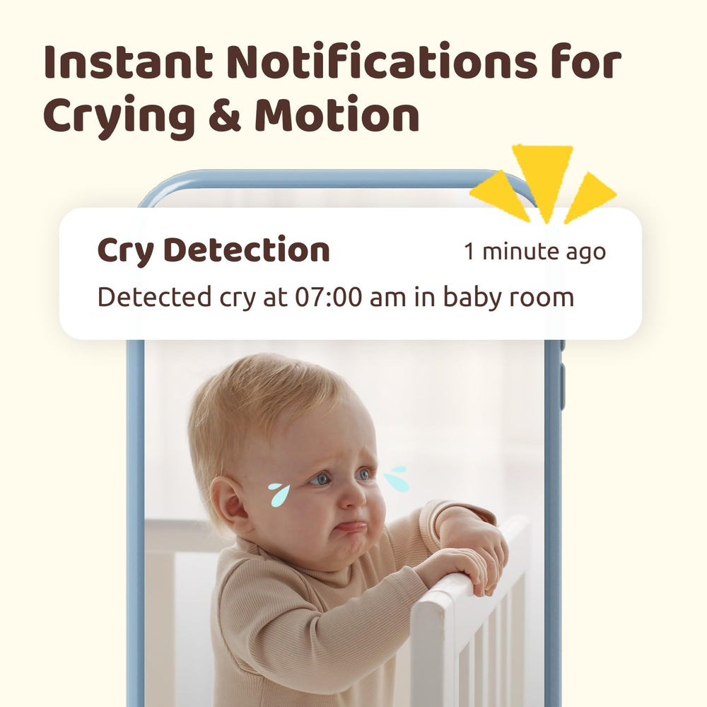 NETVUE Peekababy cry detection notifies you when baby needs attention.