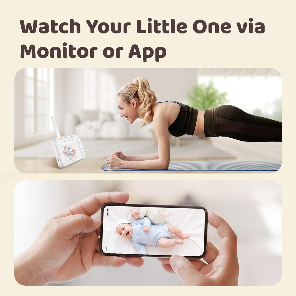 NETVUE Peekababy display-5inch delivers real-time video on a bright, responsive screen.