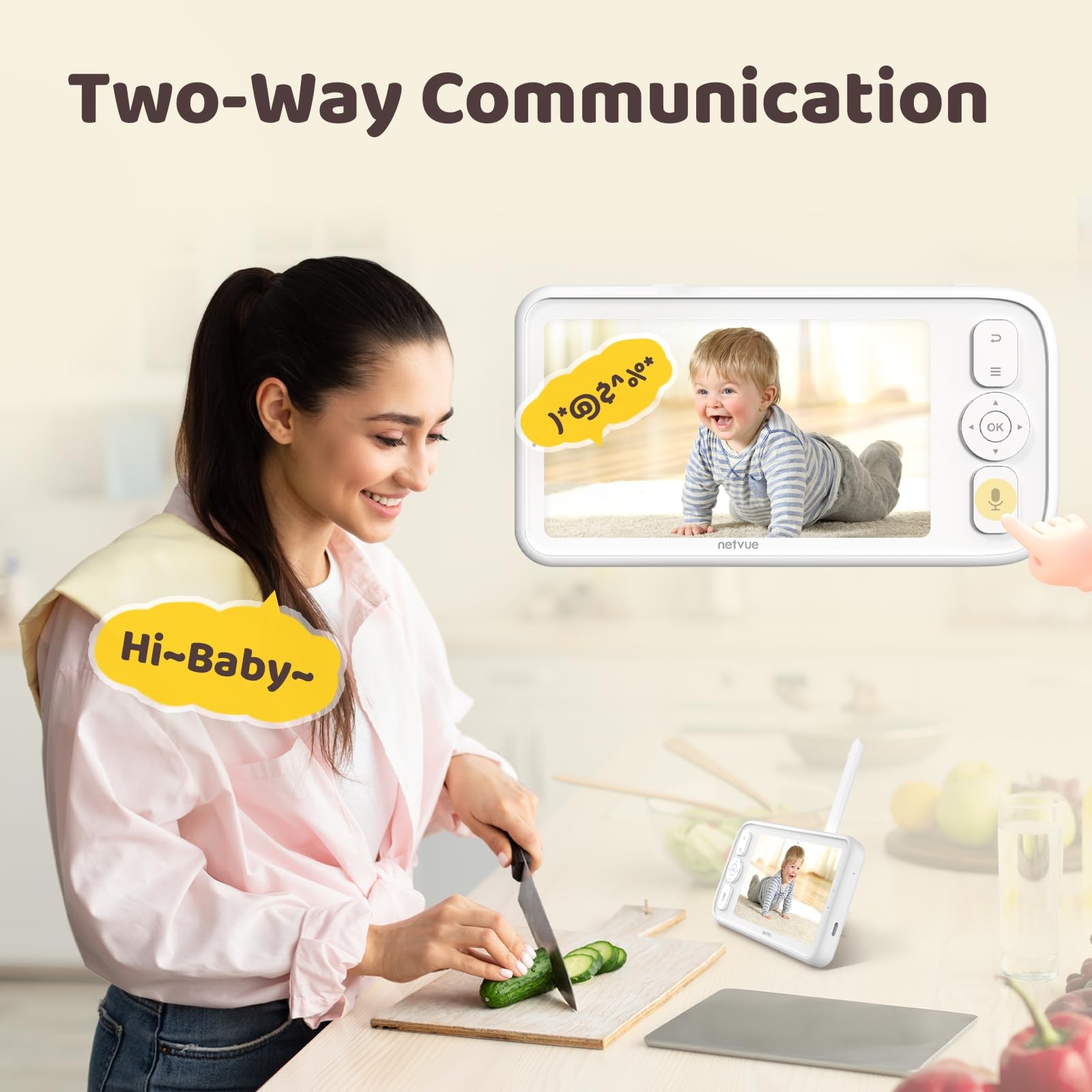 NETVUE Peekababy feeding-reminders support schedules and soothing lullabies for calmer evenings.