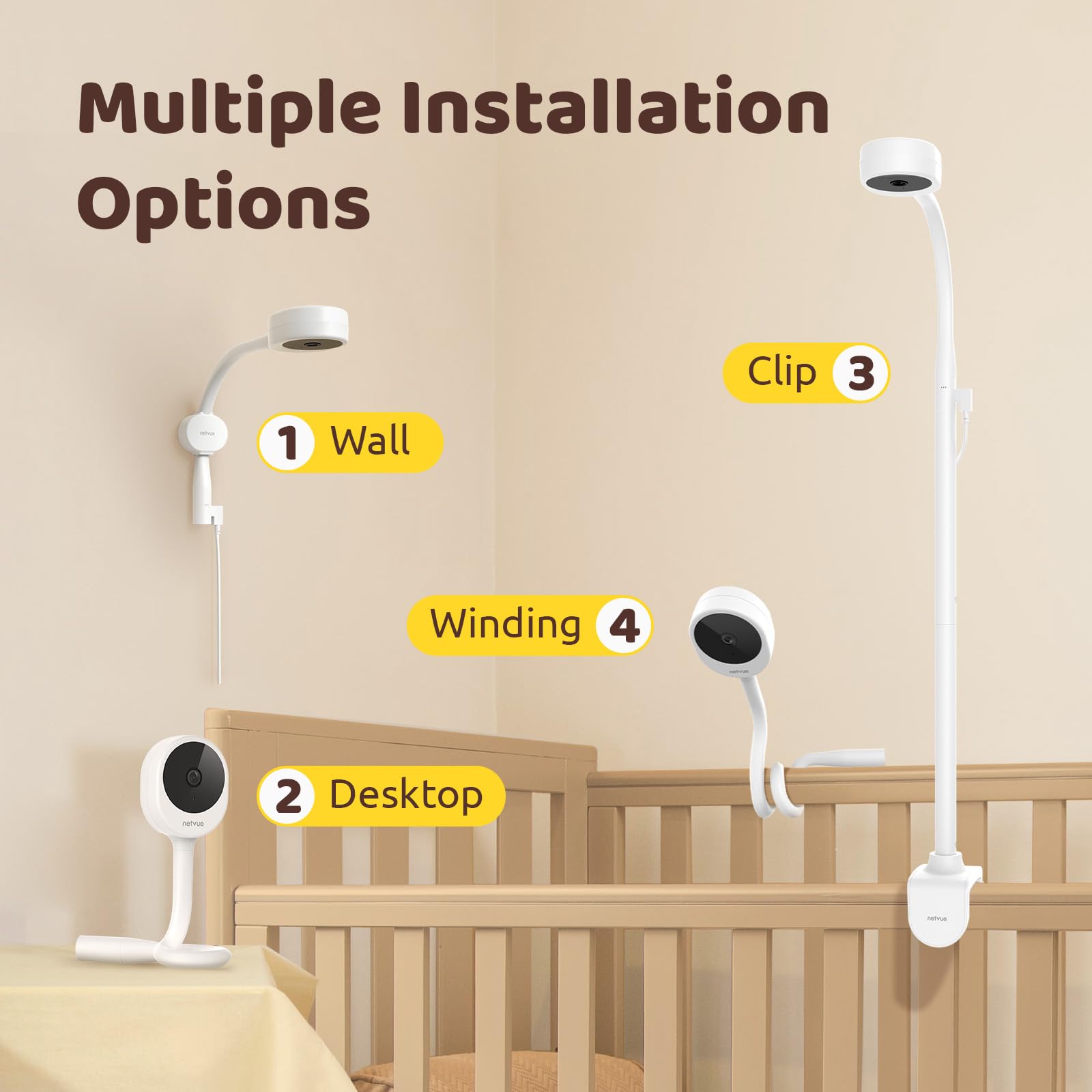 NETVUE Peekababy sleep analysis tracks wake and sleep stages for insight.