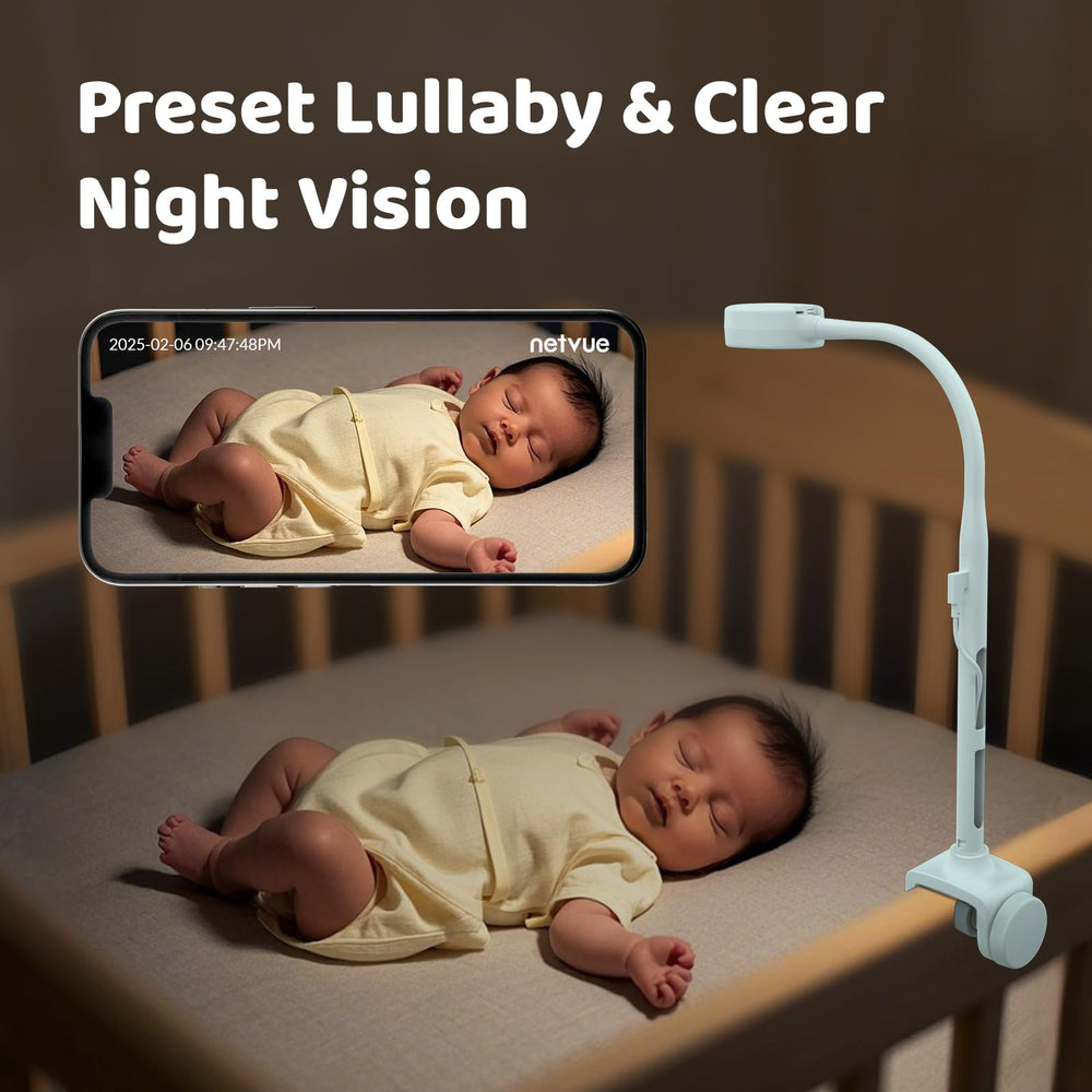 NETVUE Peekababy environmental sensors show temperature and humidity with video