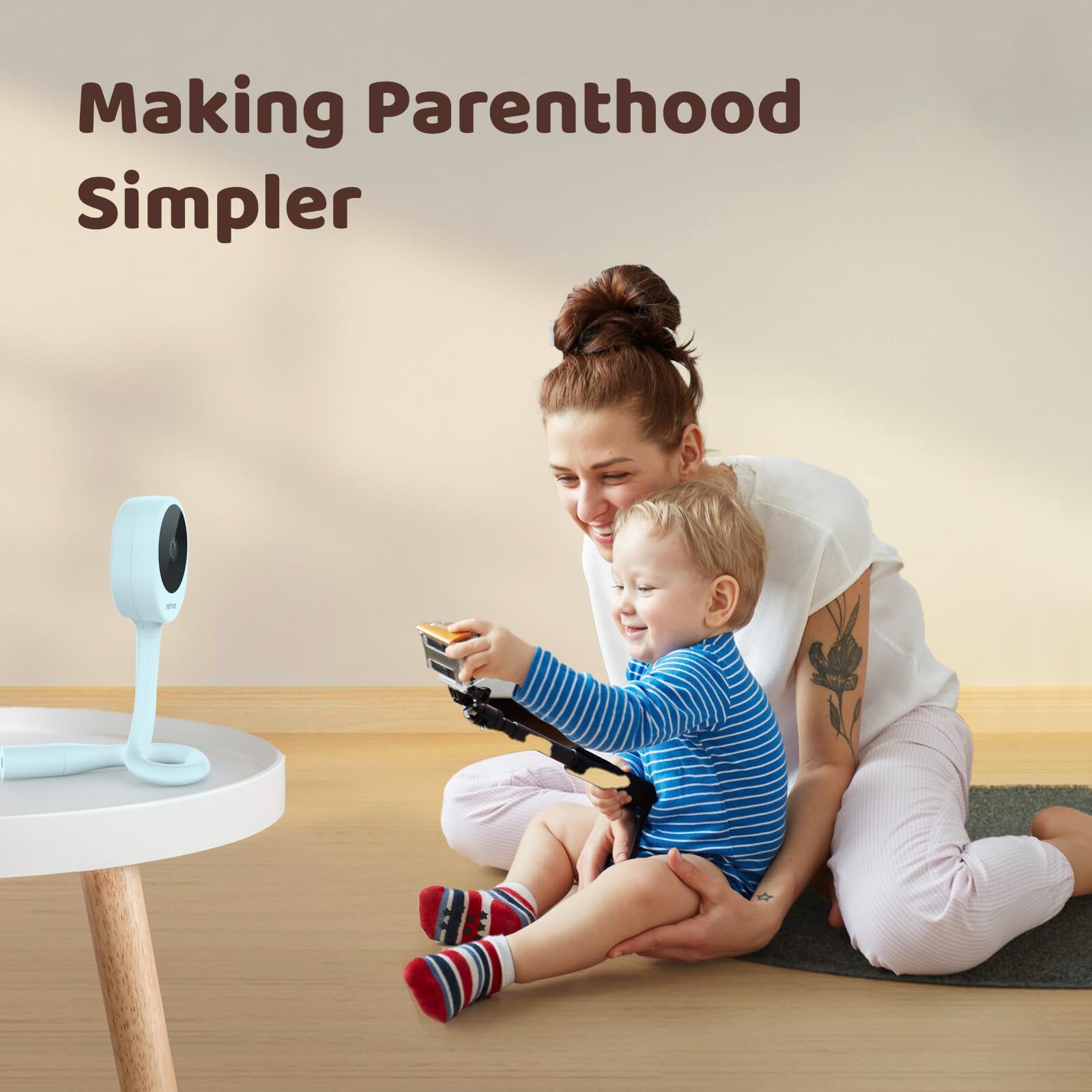 NETVUE Peekababy compact design blends with nursery decor