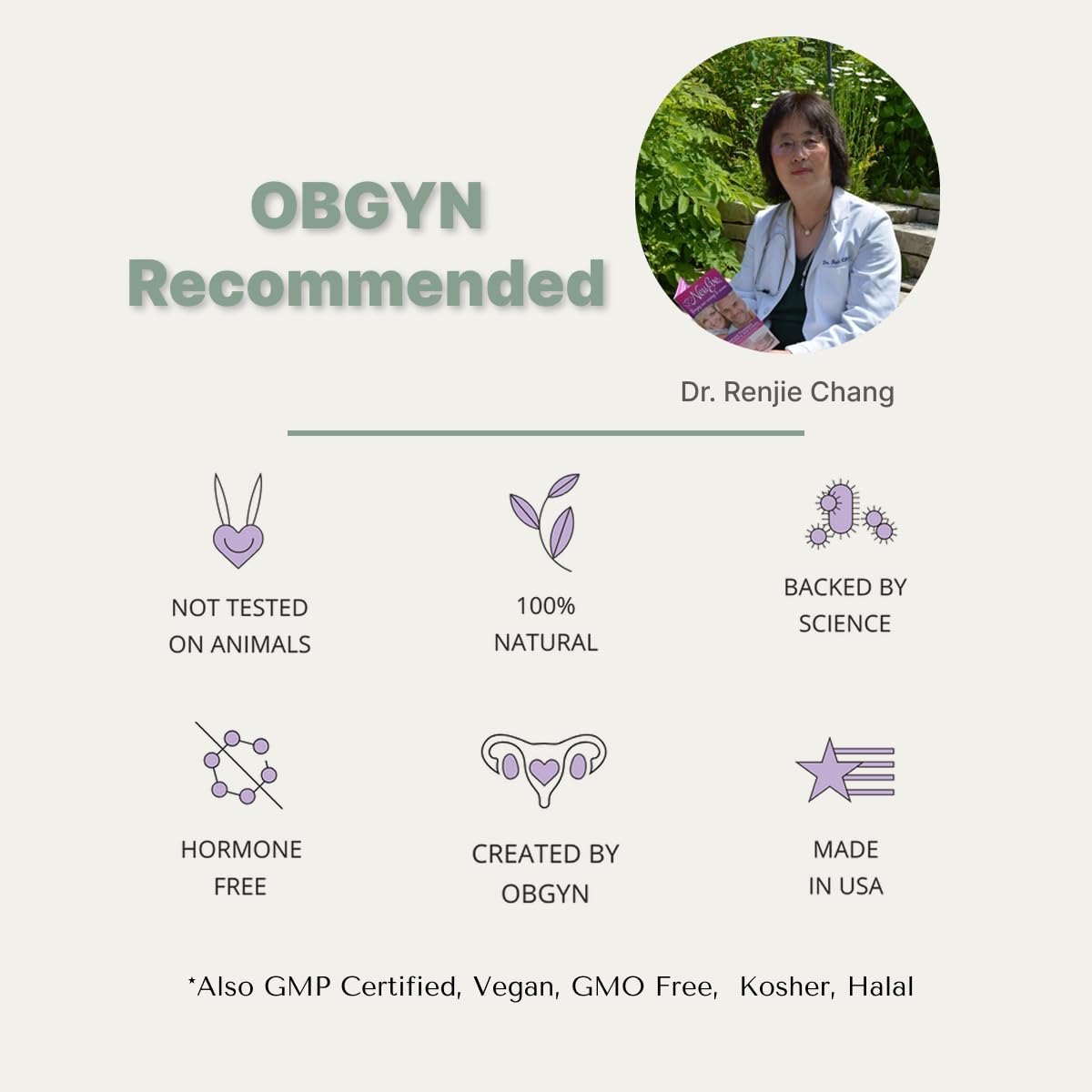 NeuEve Gold Age ingredients label emphasizes estrogen-free, hormone-free formula.