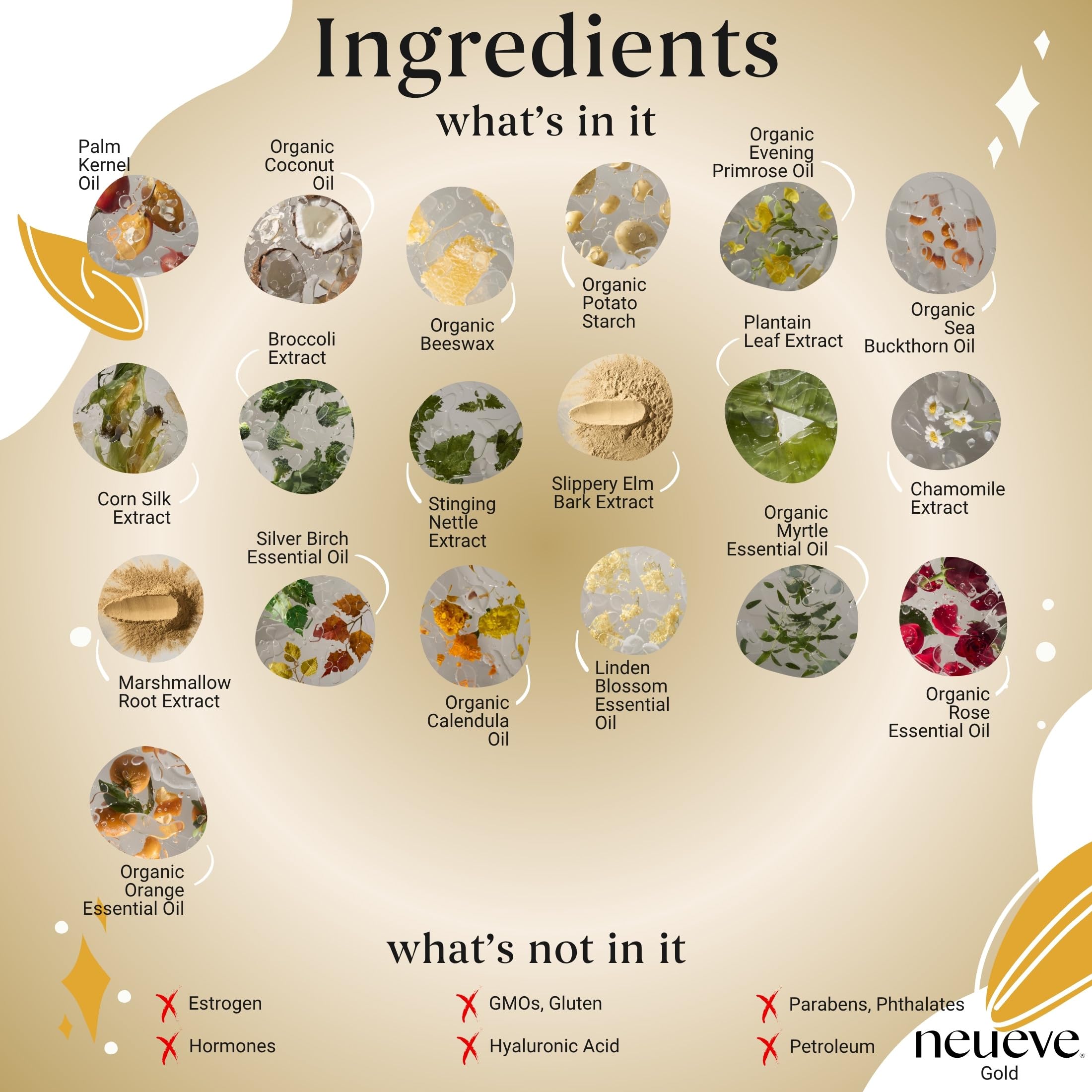 NeuEve Gold Age full packaging front communicates clean design and month-long supply.