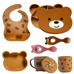 Neverland Creations silicone suction bowl keeps meals in place on a smooth surface for tidy feeding