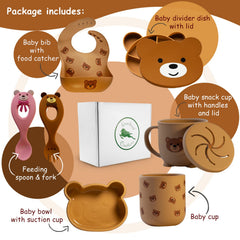 Neverland Creations teddy bear divided plate with lid offers organized meal portions