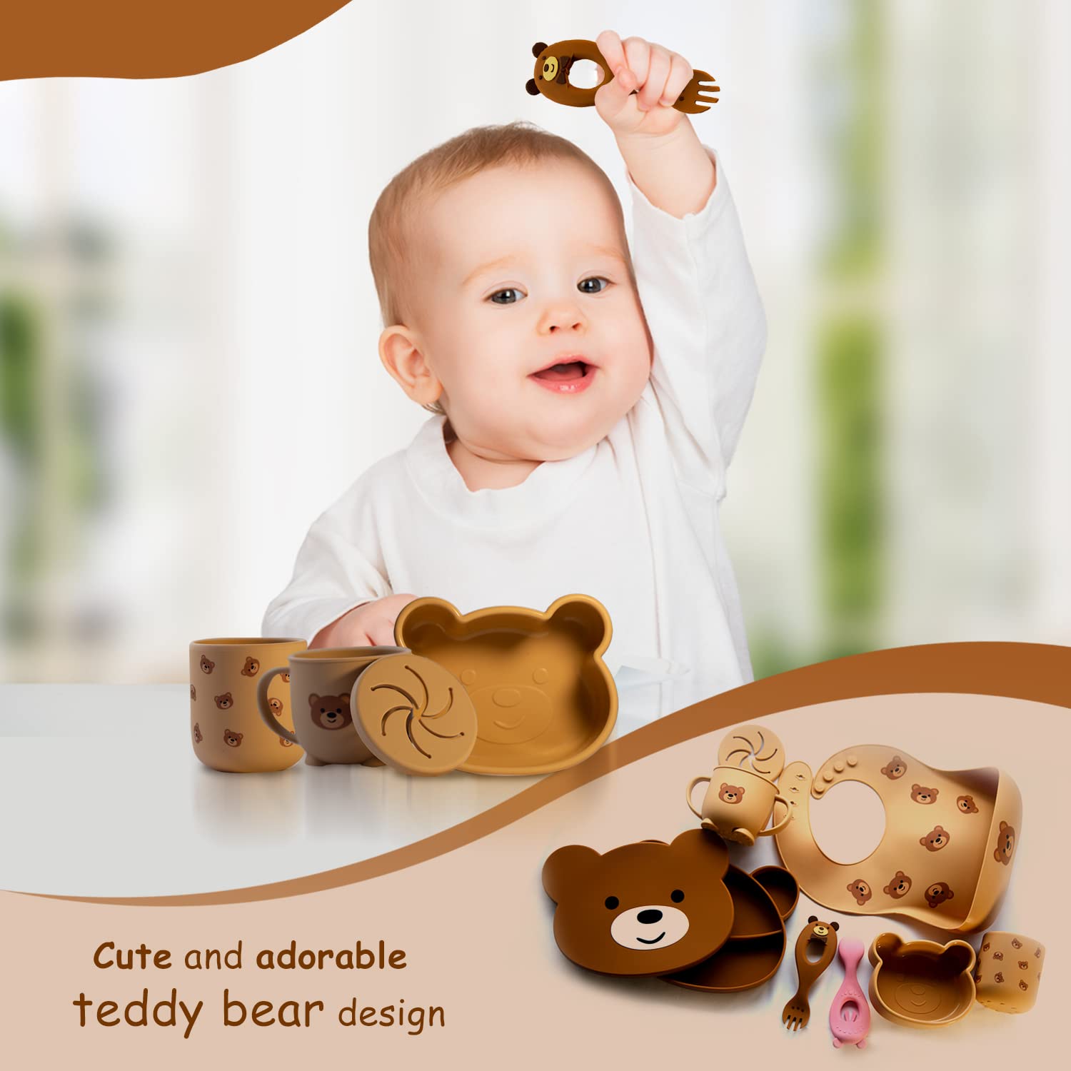 Neverland Creations teddy bear spoon designed for tiny hands and soft feeding