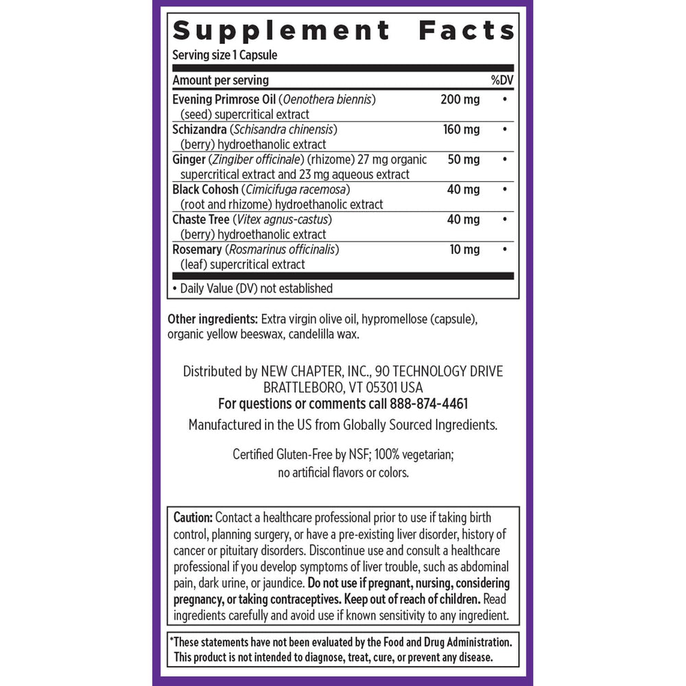 New Chapter Estrotone label close-up emphasizing hormone-free formula