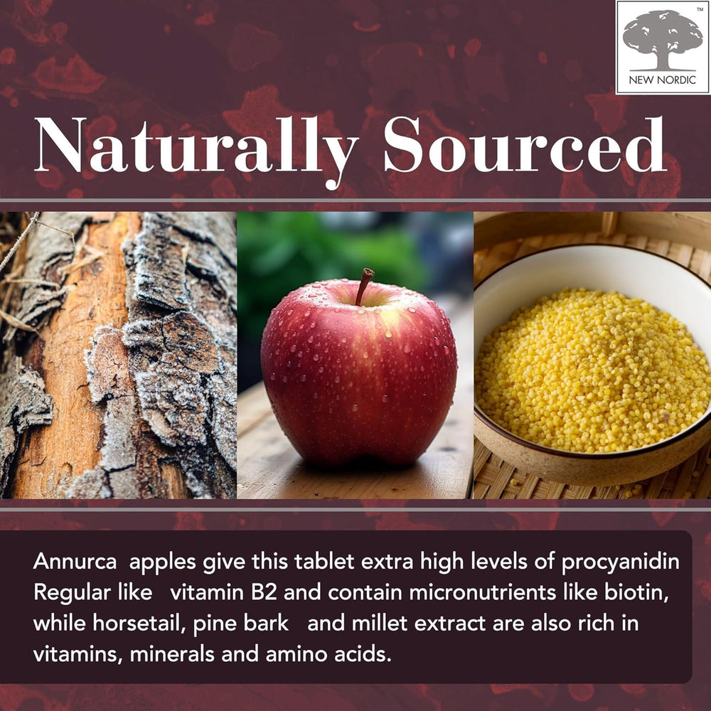 Annurca apple and horsetail blend highlight key nutrients for hair vitality