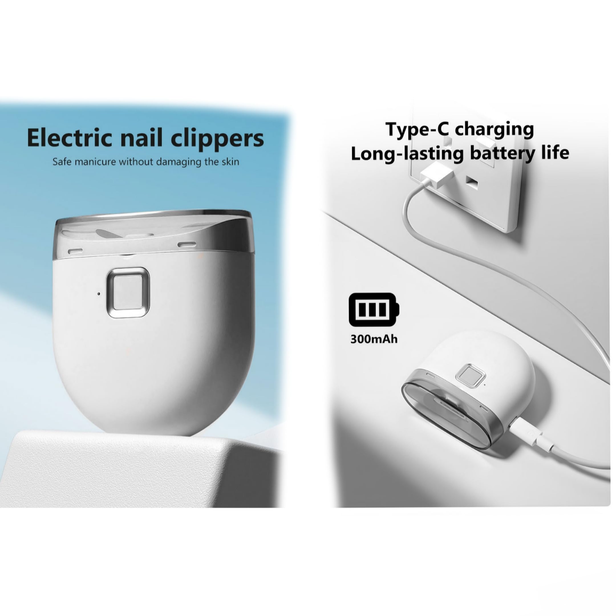 New Rechargeable Electric Nail Clippers family-friendly design supports grooming for all ages.