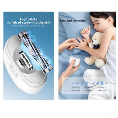 New Rechargeable Electric Nail Clippers with safety blade for gentle trimming on delicate nails.