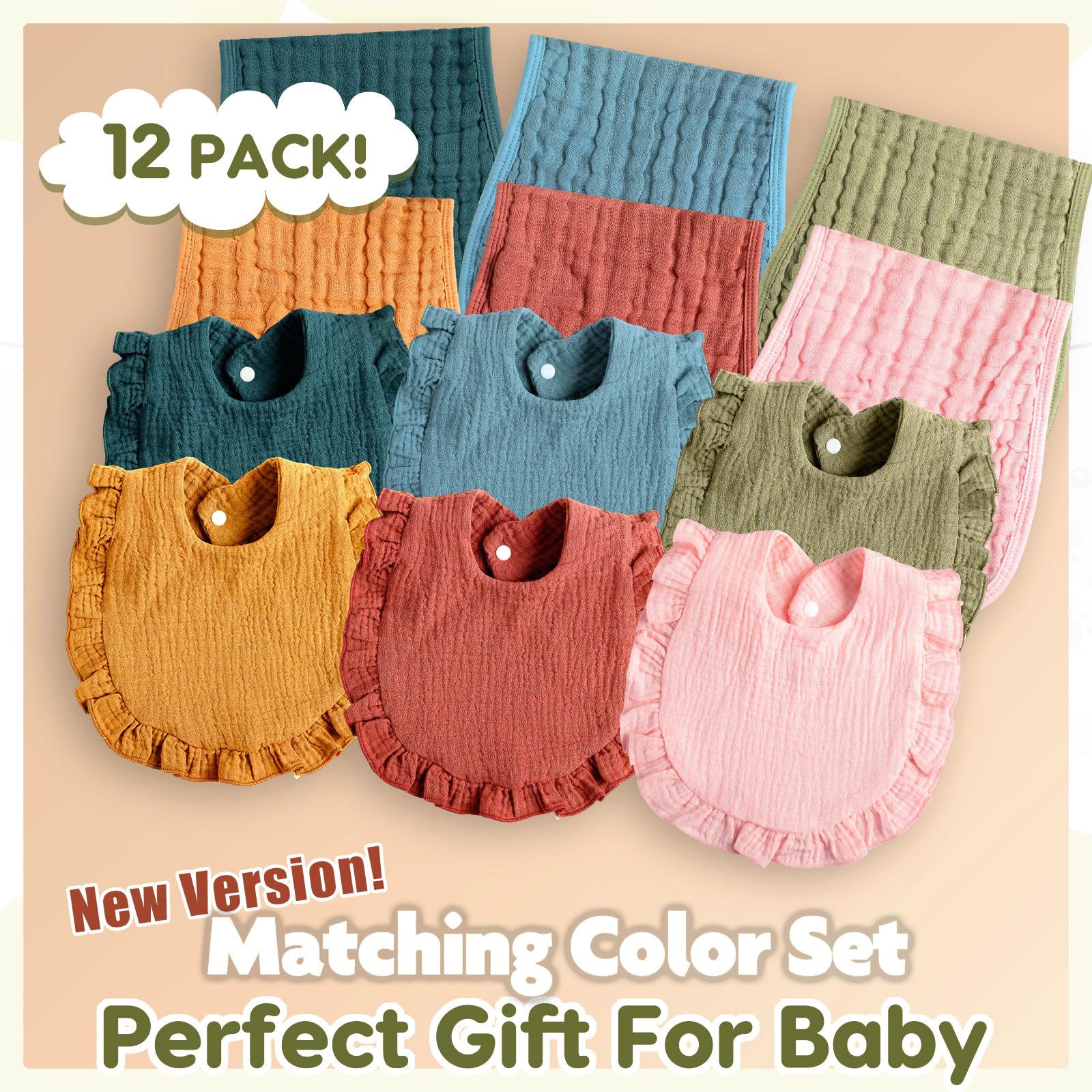 Newcotte gift-ready baby bibs set packaging ideal for baby showers