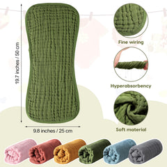 Newcotte muslin bibs in assorted colors for easy daily wear