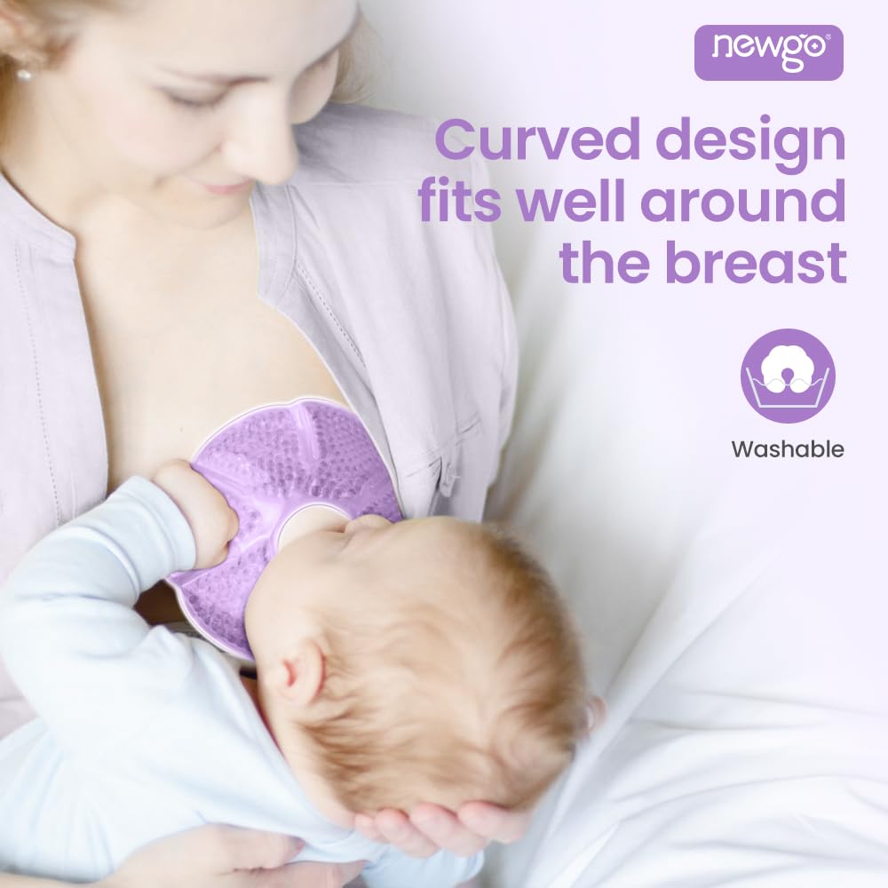 NEWGO breast ice pack hot-therapy-use offers warming comfort to support let-down.