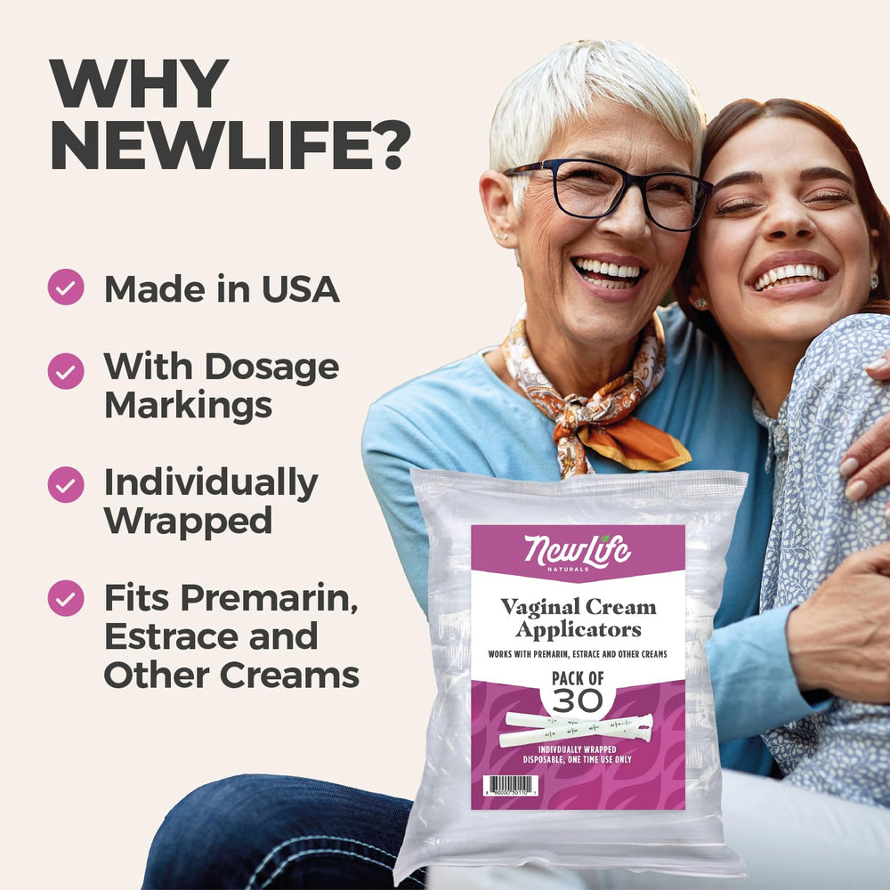 NewLife Naturals individually wrapped and sterilized applicators ensure one-time use hygiene.