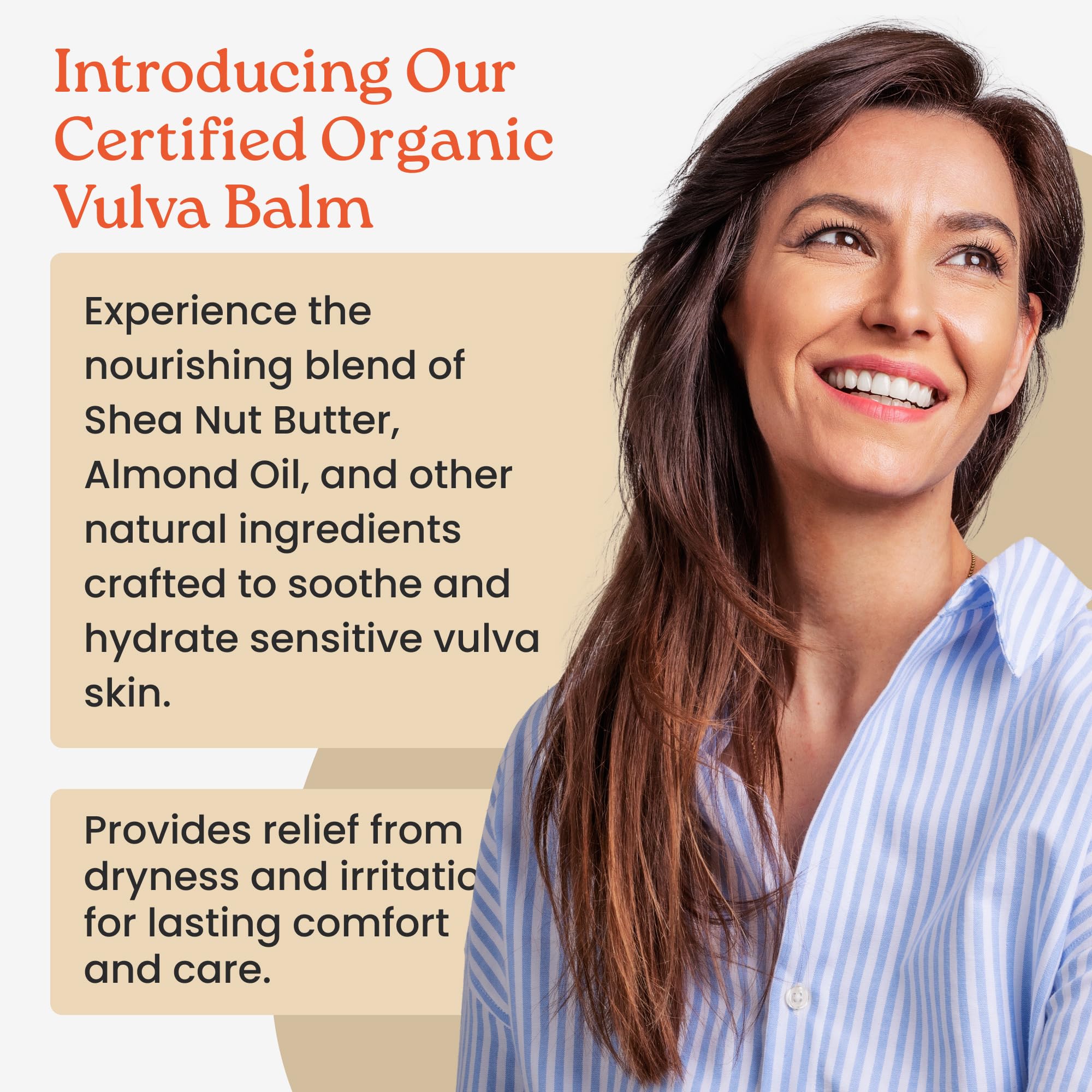 Texture close-up of NewLife Naturals Vulva Balm Butter for moisturizing comfort