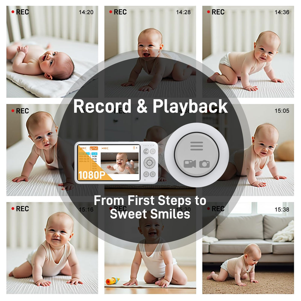 NEWQ HD Baby Monitor TF-card recording enables video playback on demand