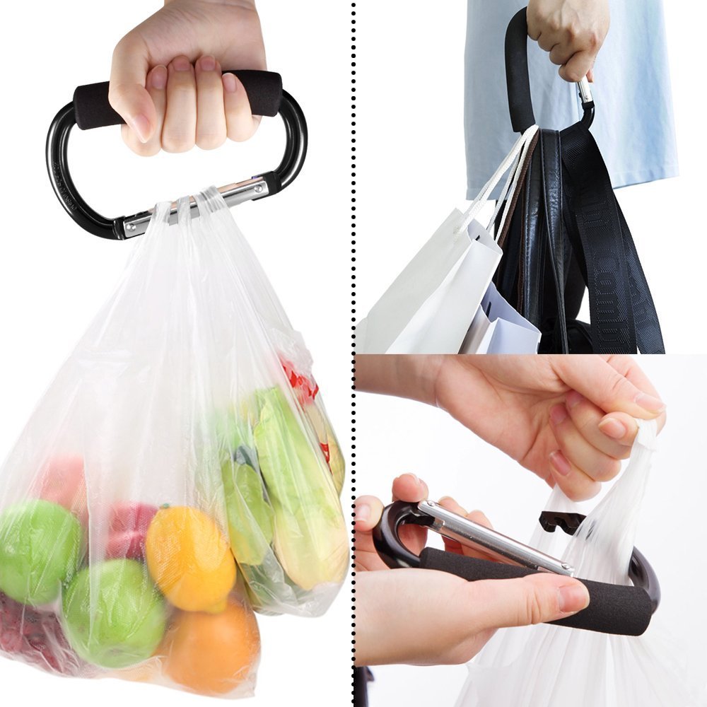 Newraturner purple stroller hook clip for easy organization