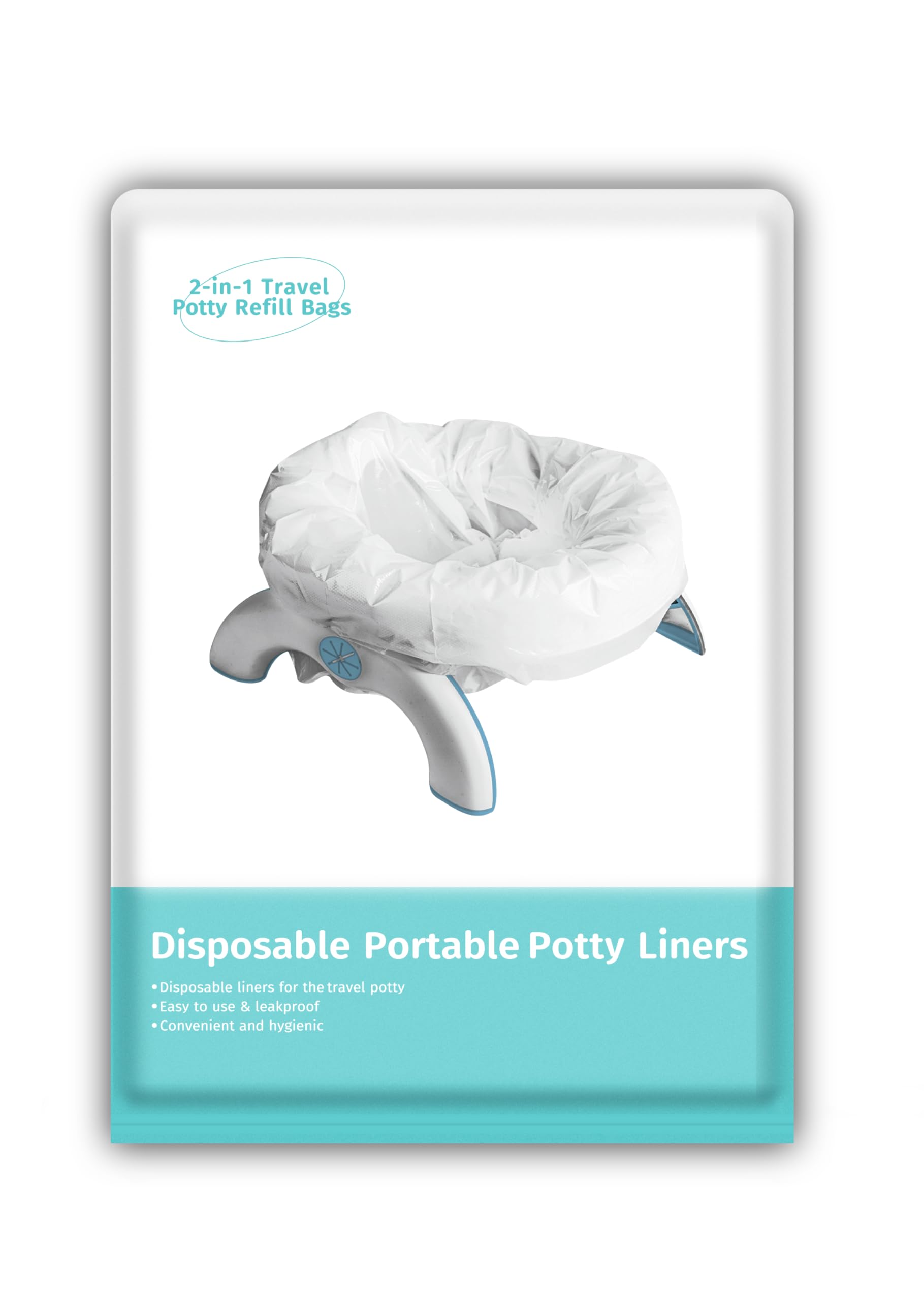 Newspitaya potty liners 30-count pack for mess-free travel and quick disposal.