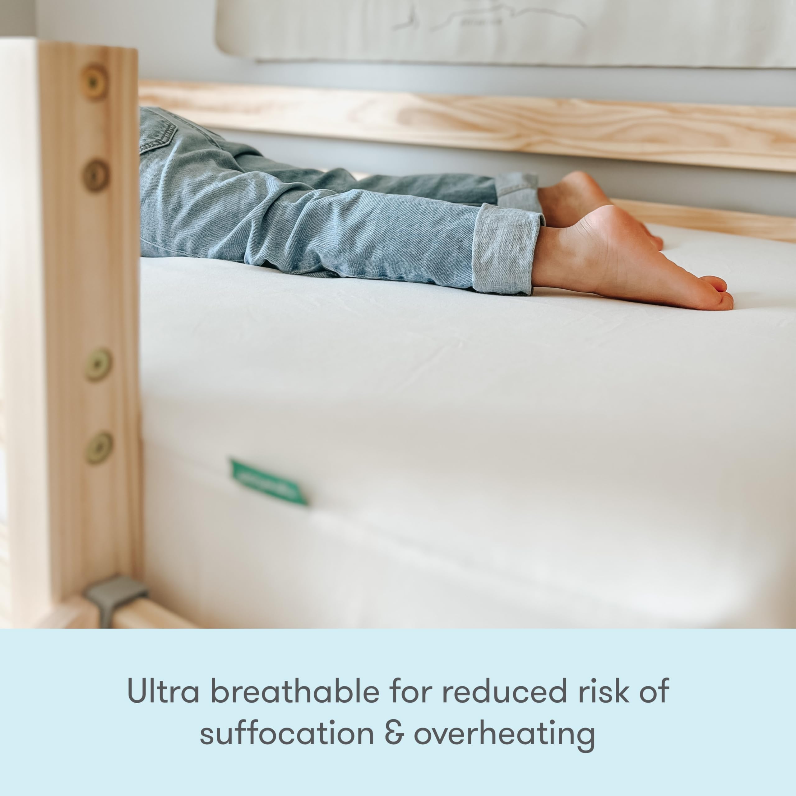 Newton Baby Cream Organic Twin Mattress Pad three-d-loft breathable design boosts airflow