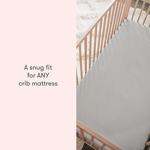 Newton Baby fitted crib sheet 2-pack photographed folded for easy rotation and backups