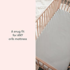 Newton Baby fitted crib sheet 2-pack photographed folded for easy rotation and backups