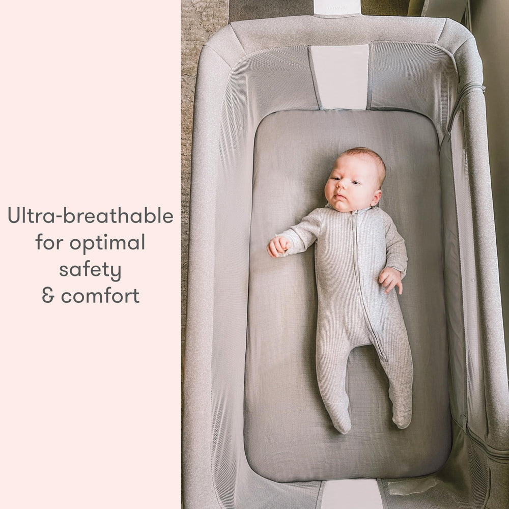 Newton Baby ultra breathable surface promotes airflow for baby comfort