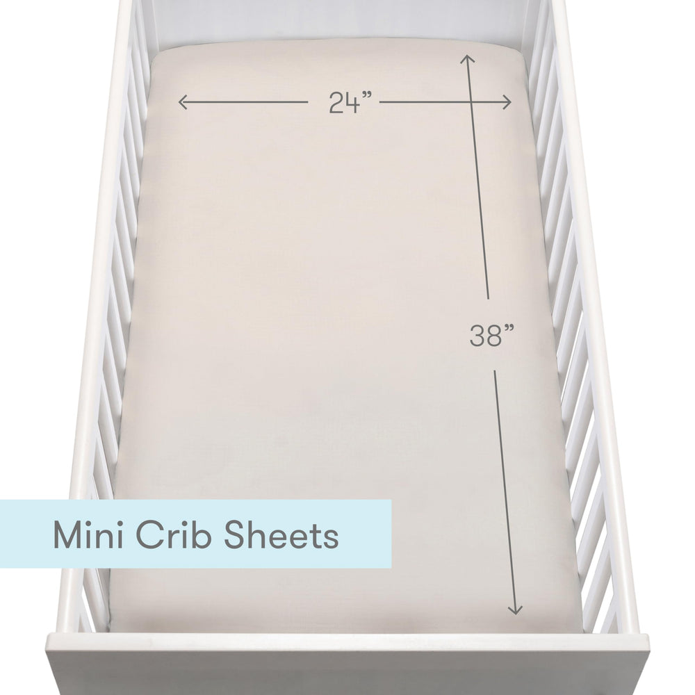 Newton Baby machine-washable crib sheets designed for easy care and quick cleanups.