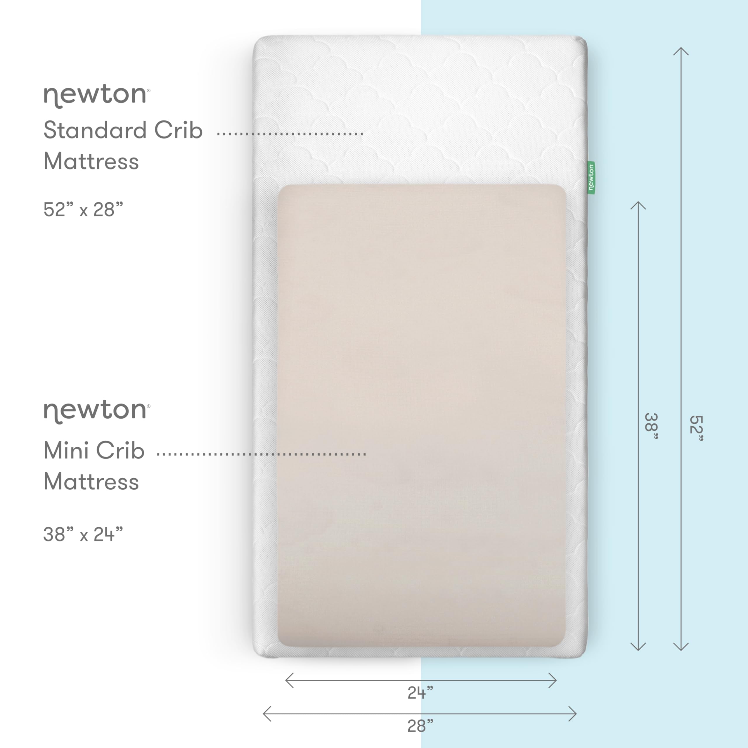 Close-up of organic muslin fabric by Newton Baby showing soft breathable texture.