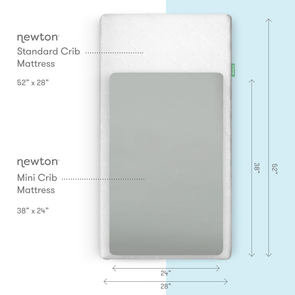 Newton Baby organic muslin mini-crib sheets pack emphasizes soft, hypoallergenic fabric for delicate skin.