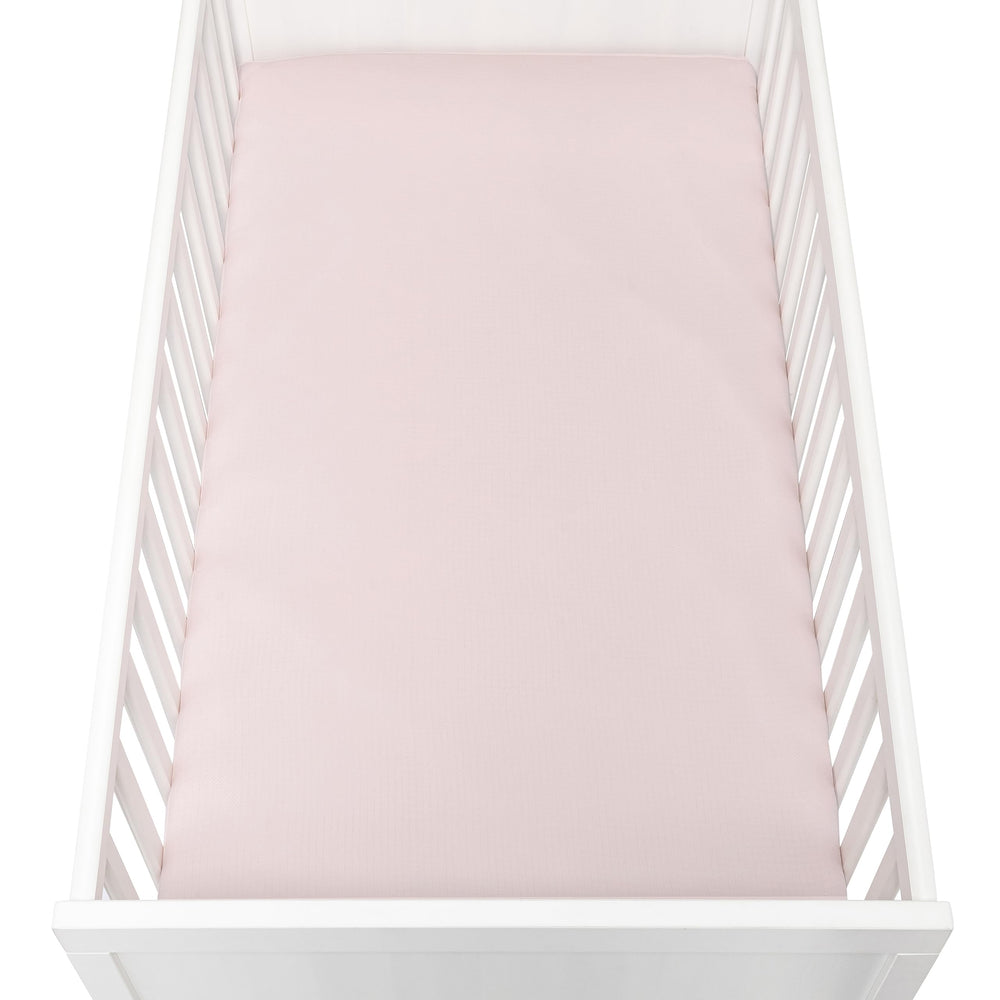 Newton Baby 2-pack pink crib sheet; soft texture for cozy naps.