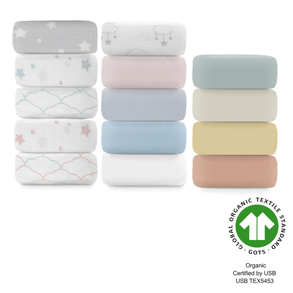 Newton Baby standard crib 52x28 sheet; breathable fabric helps temperature control.