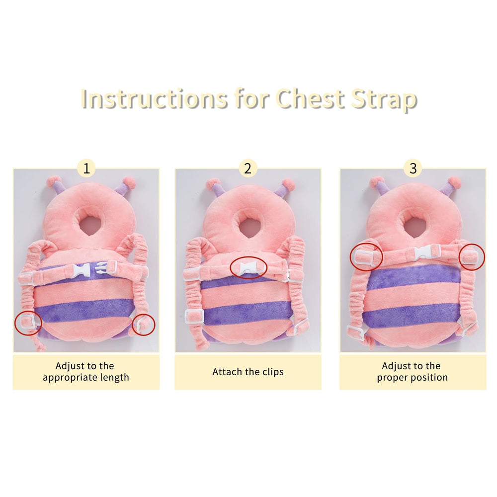 Newvenper soft-material baby head protector close-up for comfortable wear