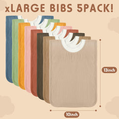 Newwiee baby bib with waterproof TPU layer keeps outfits clean.