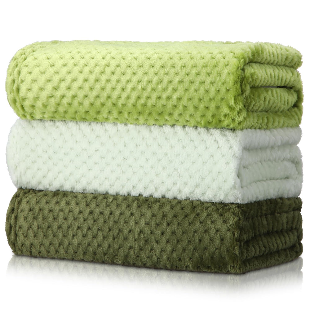 Newwiee 3-pack neutral color baby blankets; soft and cozy for infants