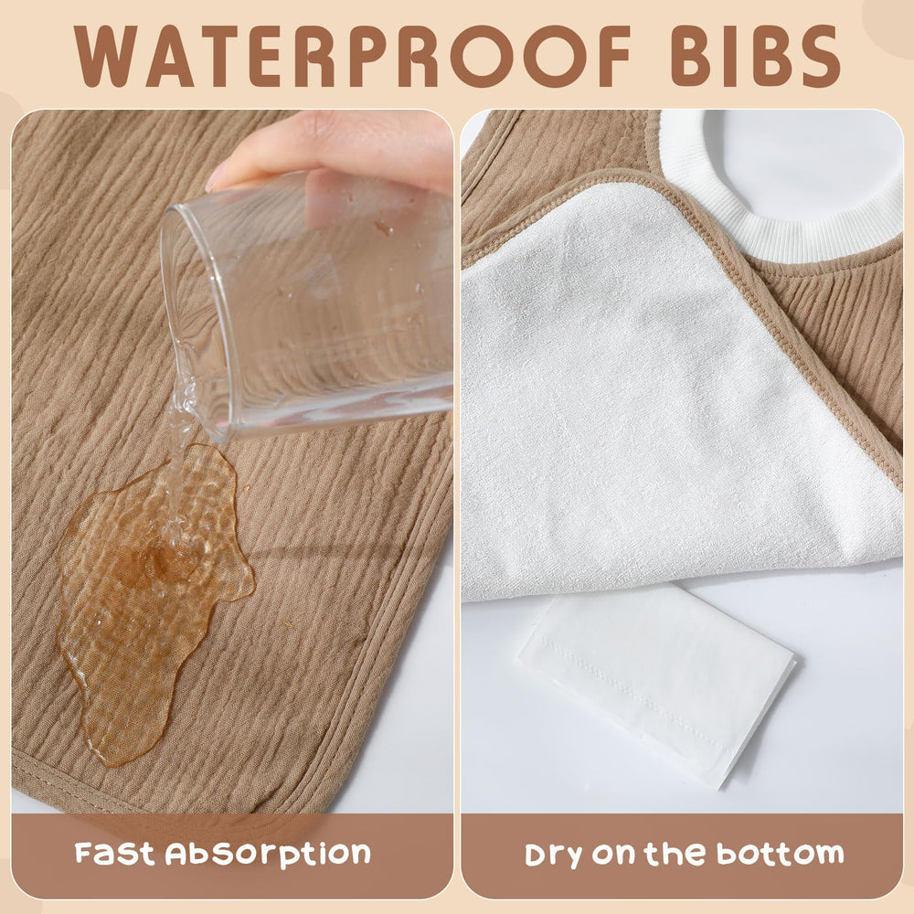 Newwiee bib measures 51 x 27 cm for ample coverage.