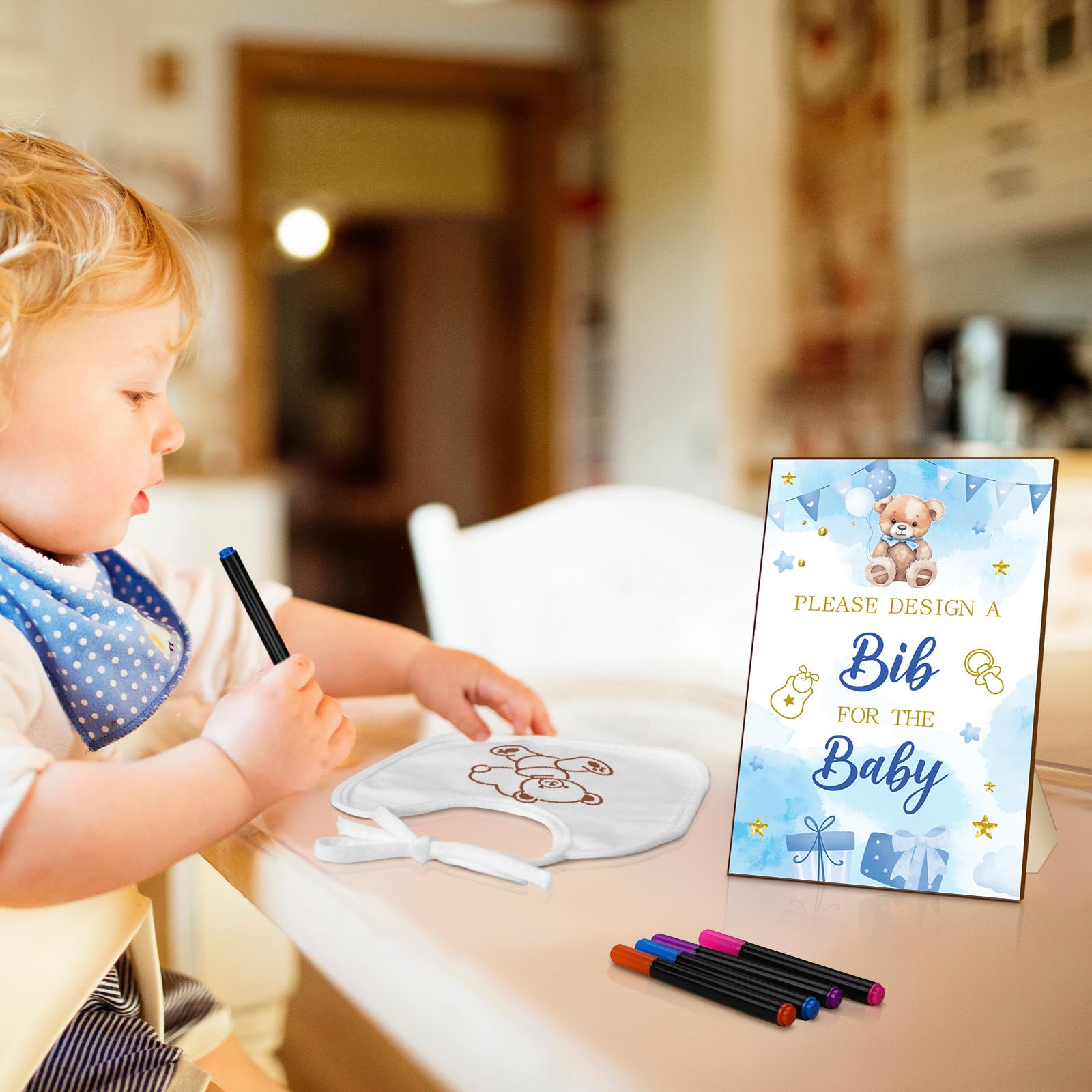Newwiee easy-clean bibs for crafting and cleaning up.