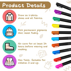 Newwiee fabric markers, quick-drying and fade-resistant for bib art.