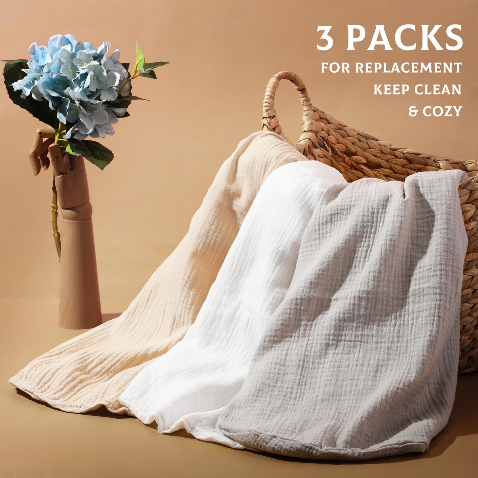 Newwiee Muslin cover in a cozy nursery setup