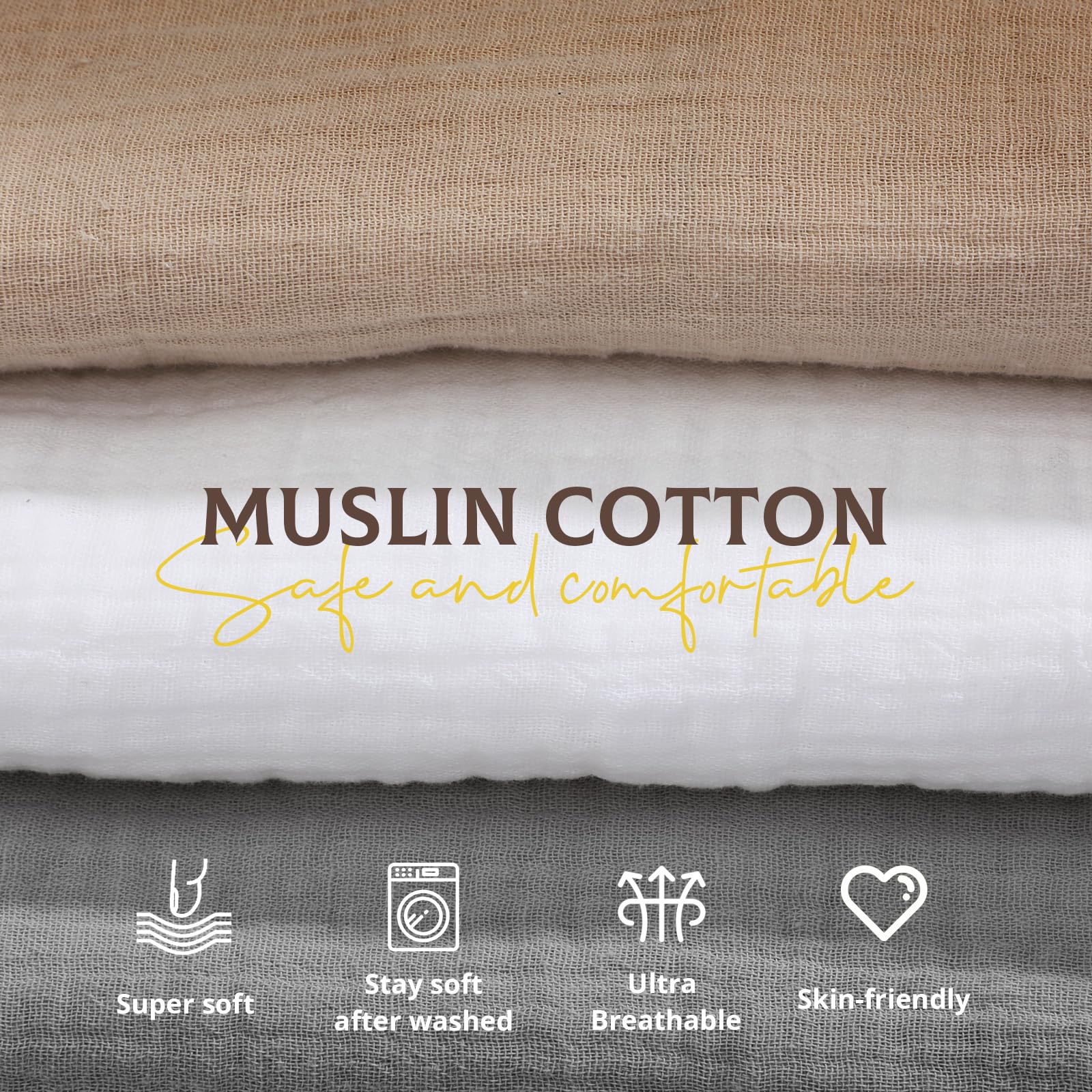 Newwiee Muslin Baby Lounger Cover white complements nursery decor