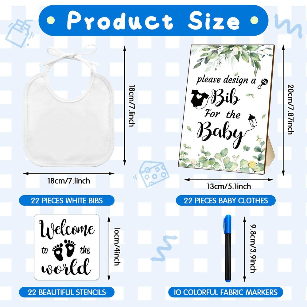 Newwiee stencils with 22 patterns provide versatile bib designs