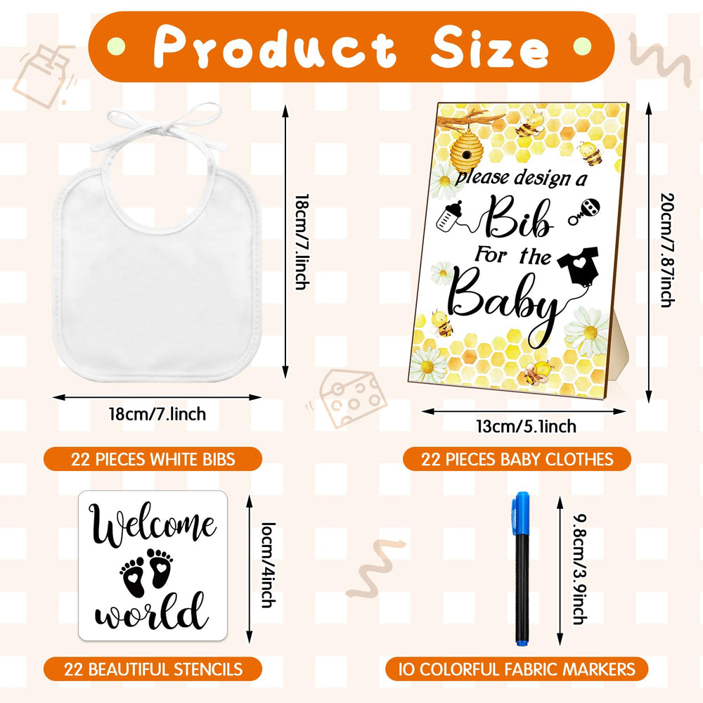 Newwiee stencils 22 patterns enable quick, personalized bib art.