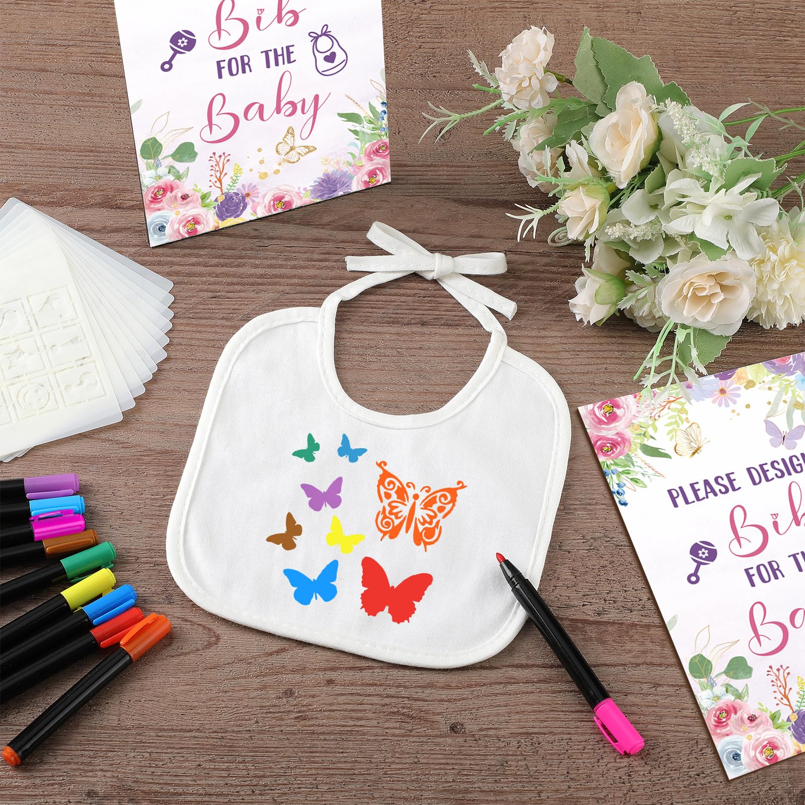 Newwiee wooden baby shower sign made from durable wood chips.