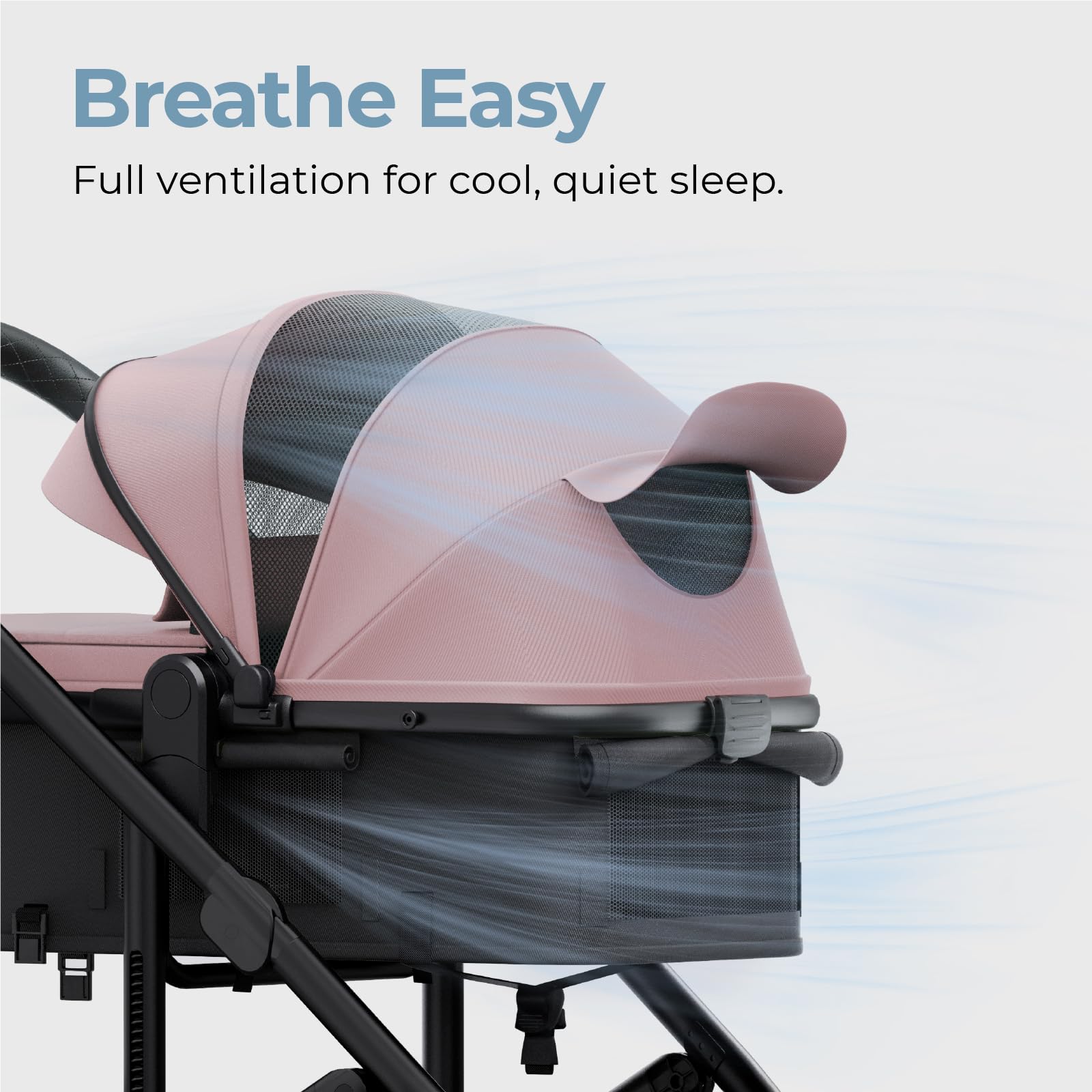 newyoo Nestro 516M pink canopy and rain cover shield from sun and rain