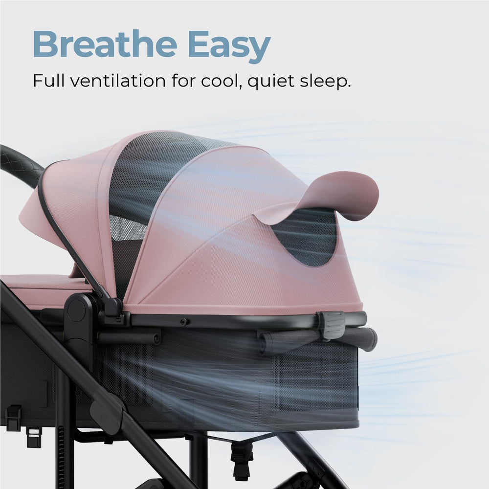 newyoo Nestro 516M pink canopy and rain cover shield from sun and rain